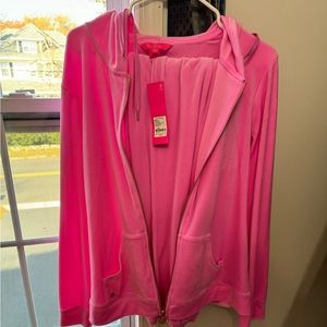 Lilly Pulitzer Velour track suit